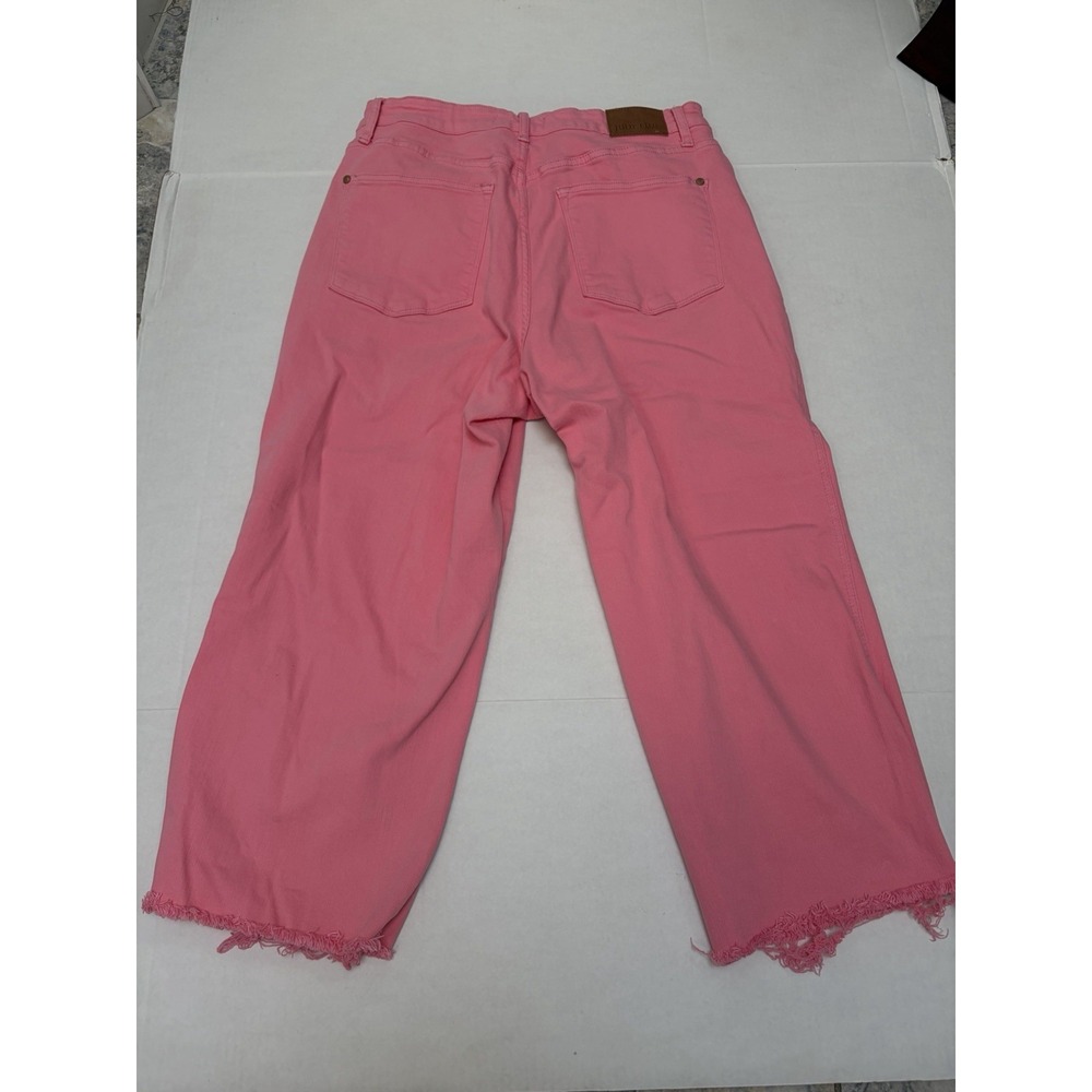Judy Blue Hi-Rise Control Top Pink Wide Leg Crop Jean Size 16W Style #88822 - Picture 5 of 5